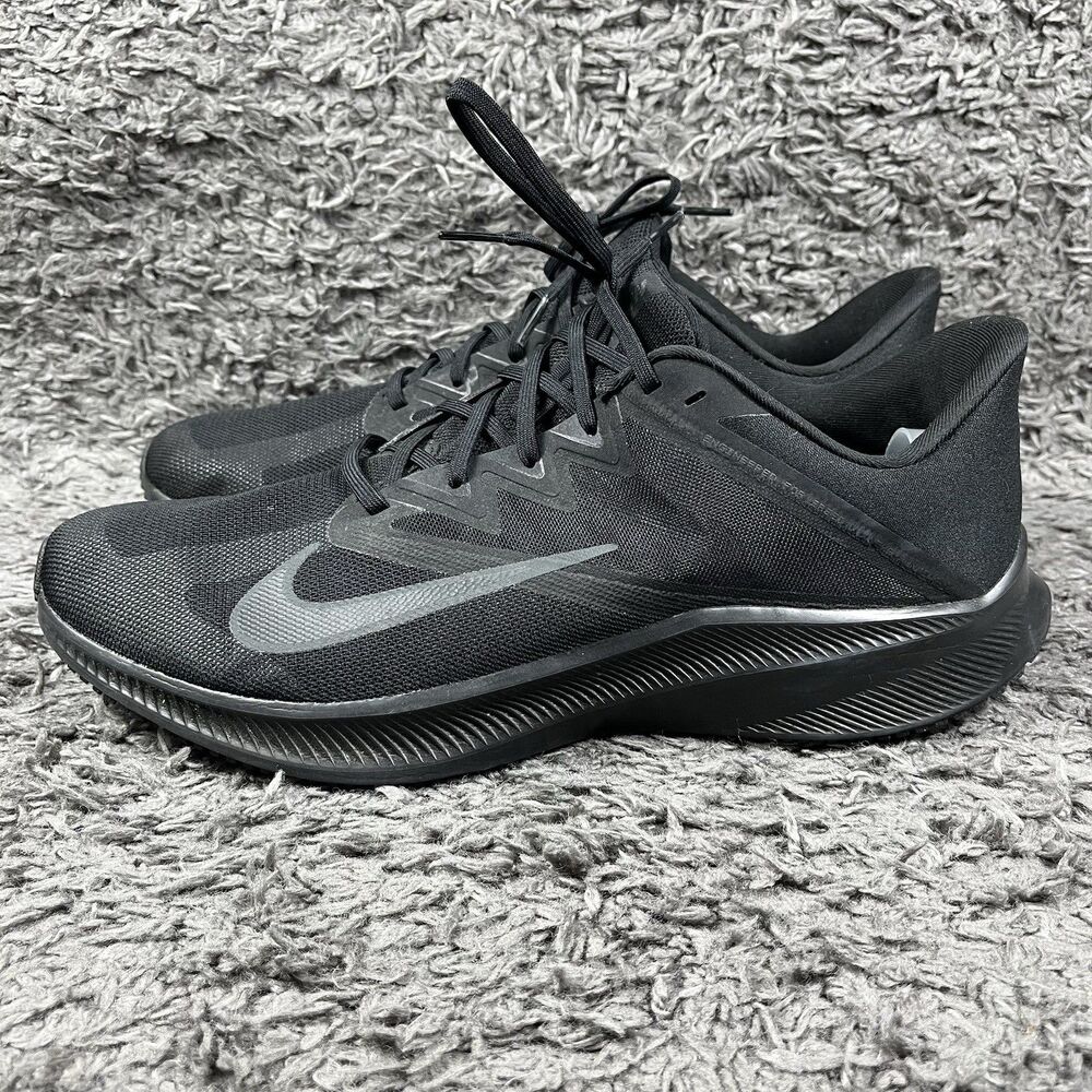 Nike Quest 3 Mens Size 14 Black Gray Athletic Running Walking Shoes Sneakers